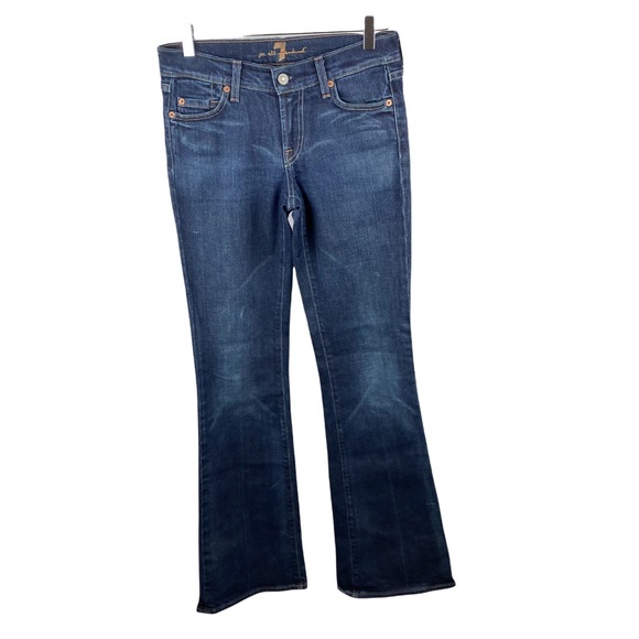 7 For All Mankind 7FAMK Vintage Flare Jeans Mid Rise Medium Wash Size 26 - Picture 4 of 9